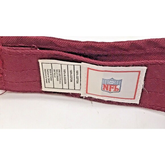 Washington Redskins NFL Visor Burgundy & Gold Twill Embroidered Logo Strapback - Picture 8 of 9